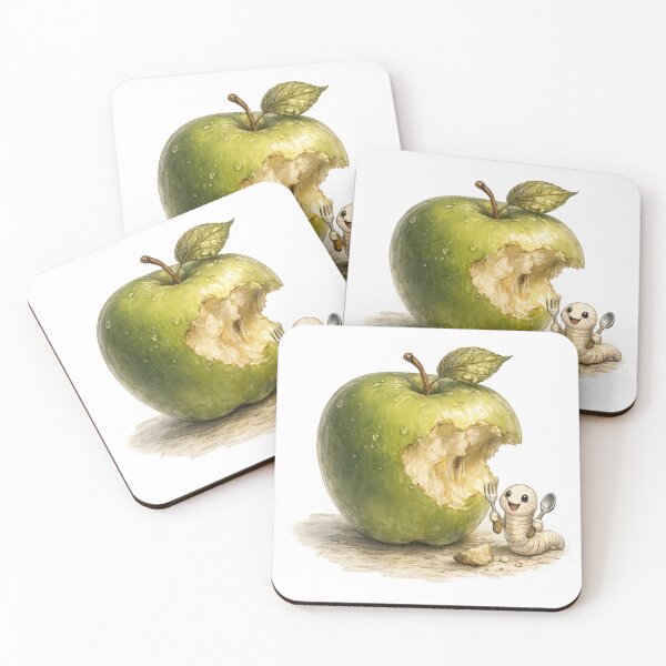 Item preview, Worm Apple Art designed and sold by OnePercent992.
