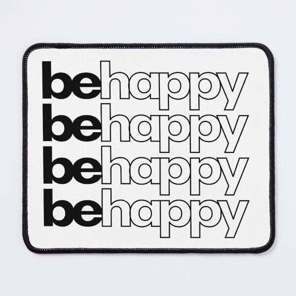 Item preview, Be Happy Positive Typography designed and sold by teeperfect.