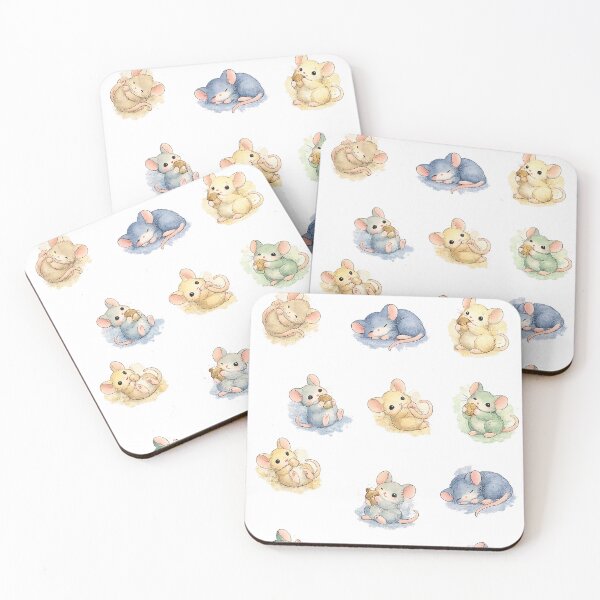 Item preview, Cute Watercolor Baby Mice Nursery Wall Art Printable Woodland Animal Decor Set designed and sold by Hookesmode.