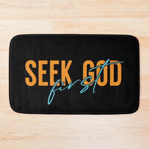 Item preview, Seek God First – Christian Faith Quote designed and sold by Verse & Vibes.