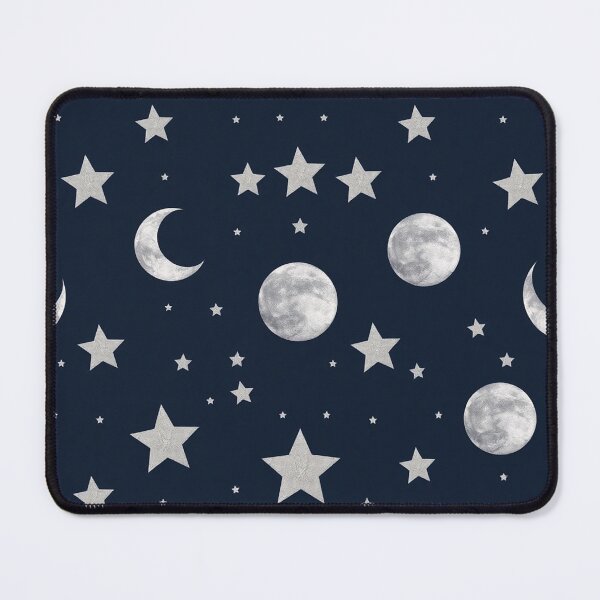 Item preview, Moon and Stars Seamless Pattern designed and sold by ellecraftyowl.