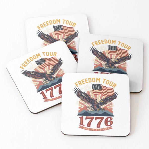 Item preview, Freedom Tour 1776 Bald Eagle Patriotic Independence Day Vintage USA Design designed and sold by ArcticFoxStudio.