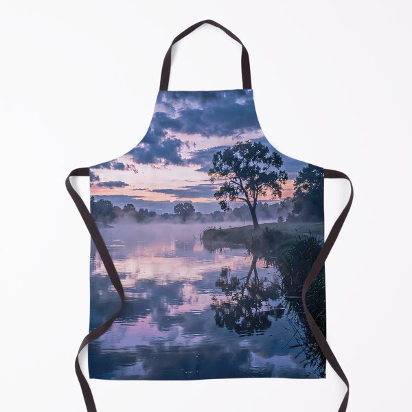 Item preview, Mysterious morning light: Mystical river landscape in fog and shadow designed and sold by VoidVeilStudio.
