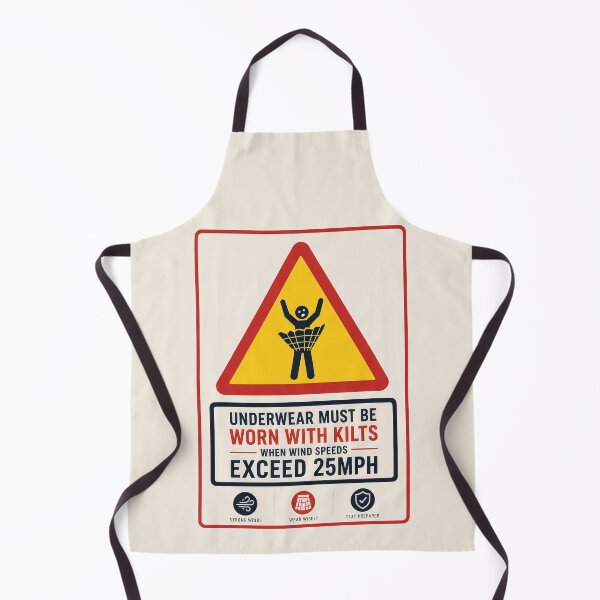 Item preview, Funny Scottish Kilt Sign - High Winds Underwear Law designed and sold by GorArt1.