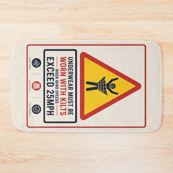 Item preview, Funny Scottish Kilt Sign - High Winds Underwear Law designed and sold by GorArt1.