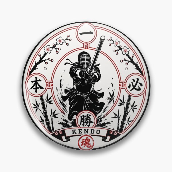 Item preview, Ippon Hissho – Japanese Kamon Kendo Martial Arts Sticker Art designed and sold by Locker39.