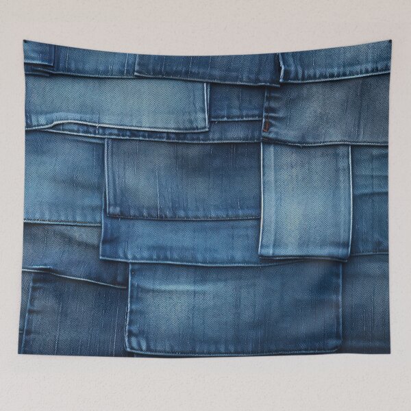 Item preview, Blue Denim Patchwork Pattern designed and sold by GorArt1.