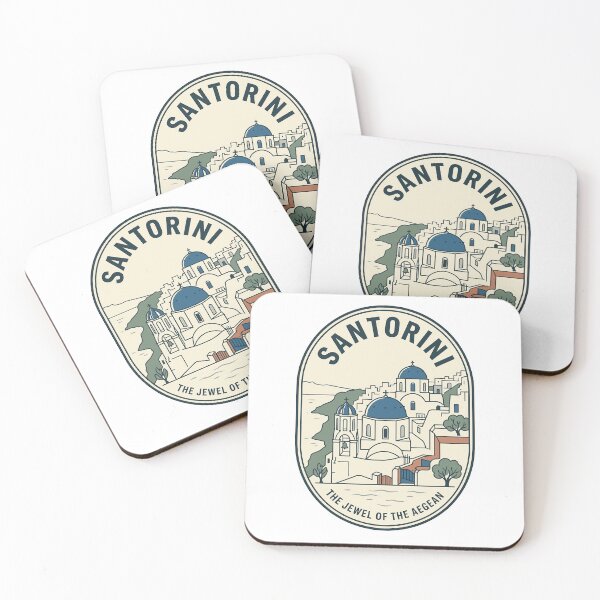 Item preview, Santorini Greece Blue Dome Church Travel Badge designed and sold by k3rstman1.