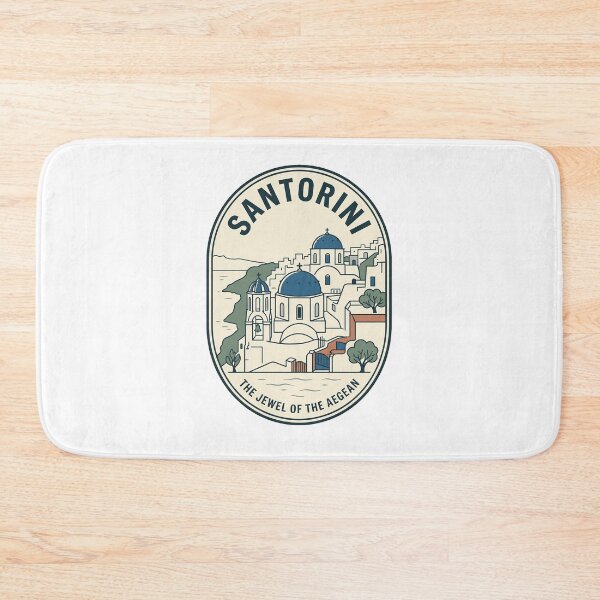 Item preview, Santorini Greece Blue Dome Church Travel Badge designed and sold by k3rstman1.