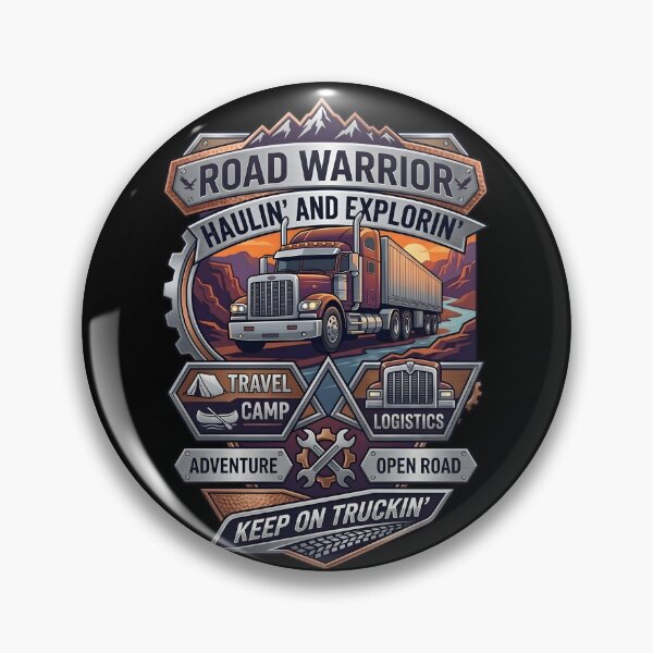 Item preview, Road Warrior Trucker Haulin and Explorin Truck Driver Design designed and sold by zelvoc-wear.