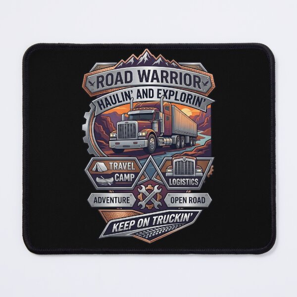 Item preview, Road Warrior Trucker Haulin and Explorin Truck Driver Design designed and sold by zelvoc-wear.