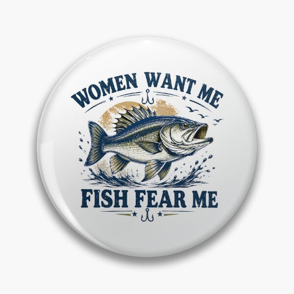 Item preview, Women Want Me Mullet Fish Fear Me Vintage Fishing. designed and sold by HorrorInkStudio.