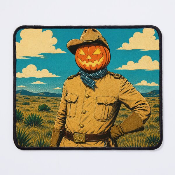 Item preview, Headless Horseman Frontier Portrait – Western Halloween Fantasy Art designed and sold by TheHorsemanRidesAgain.