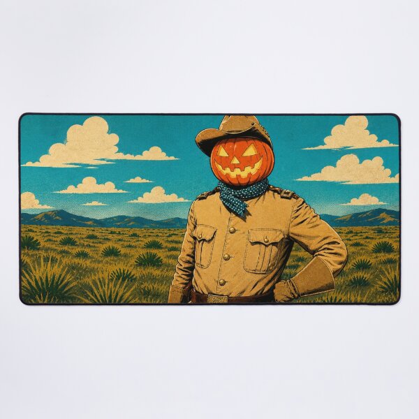 Item preview, Headless Horseman Frontier Portrait – Western Halloween Fantasy Art designed and sold by TheHorsemanRidesAgain.