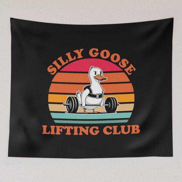 Item preview, Silly Goose Lifting Club Funny Gym Goose Workout Design designed and sold by Chives-Sor.