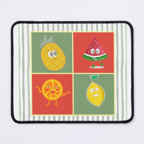 Item preview, Cute Retro Fruit Grid Pineapple Watermelon Lemon designed and sold by SoftAuraStudi0.