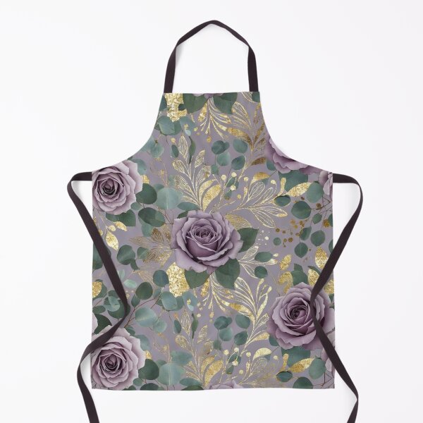 Item preview, Muted Green Purple Rose Pattern designed and sold by IntelliMindDesigns.