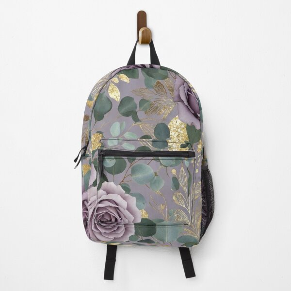 Item preview, Muted Green Purple Rose Pattern designed and sold by IntelliMindDesigns.