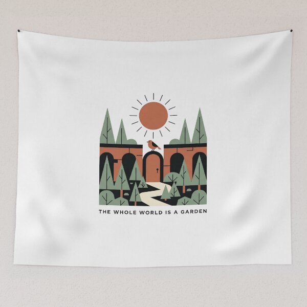 Item preview, The Whole World Is A Garden Secret Garden Minimalist Landscape designed and sold by Fenay Designs.