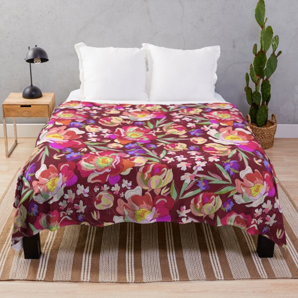 Item preview, Romantic Peony Floral Seamless Pattern – Colorful Vintage Garden Flower Design designed and sold by Skryp-art.