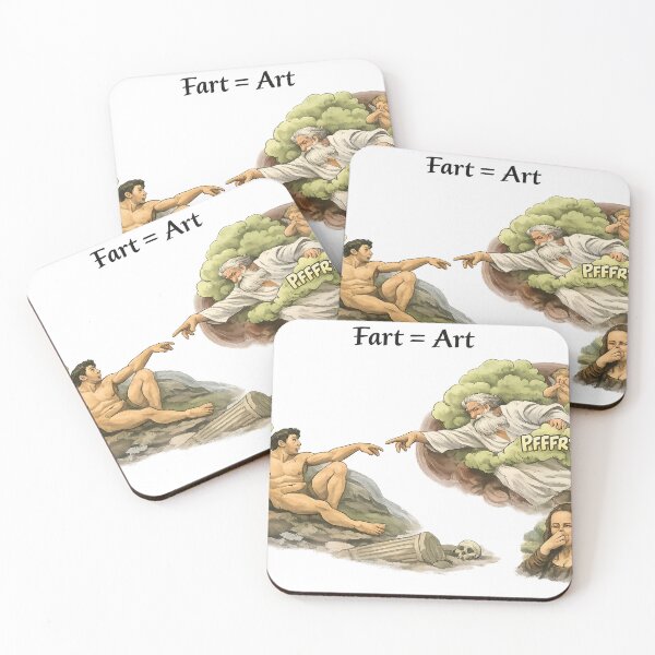 Item preview, Fart = Art – Funny Renaissance Parody Print | Michelangelo Spoof Wall Art | Humorous Classical Art Decor designed and sold by Hookesmode.