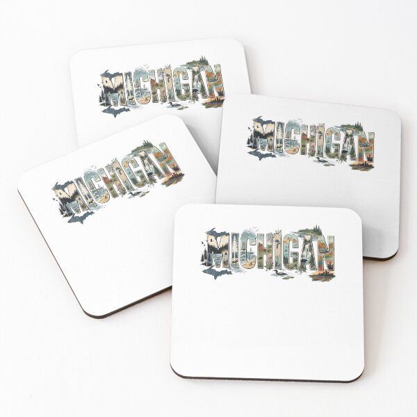 Item preview, Michigan Vintage Nature Collage MI State Pride Travel Landscape designed and sold by phoebelevine.