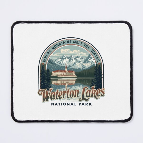 Item preview, Where Mountains Meet The Water Waterton Lakes National Park Travel Hiking Souvenir designed and sold by JonesFlora2025.