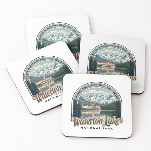 Item preview, Where Mountains Meet The Water Waterton Lakes National Park Travel Hiking Souvenir designed and sold by JonesFlora2025.
