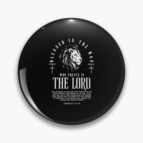 Item preview, Blessed Is The Man Who Trusts In The Lord Christian Lion Bible Verse designed and sold by phoebelevine.