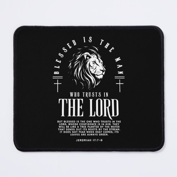 Item preview, Blessed Is The Man Who Trusts In The Lord Christian Lion Bible Verse designed and sold by phoebelevine.