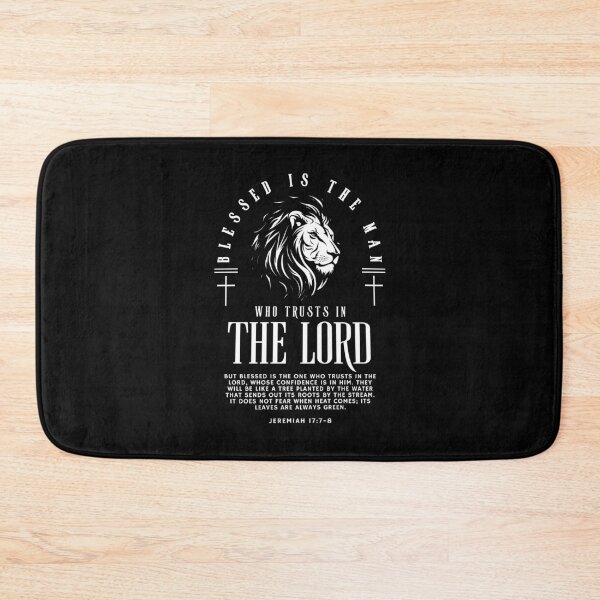 Item preview, Blessed Is The Man Who Trusts In The Lord Christian Lion Bible Verse designed and sold by phoebelevine.