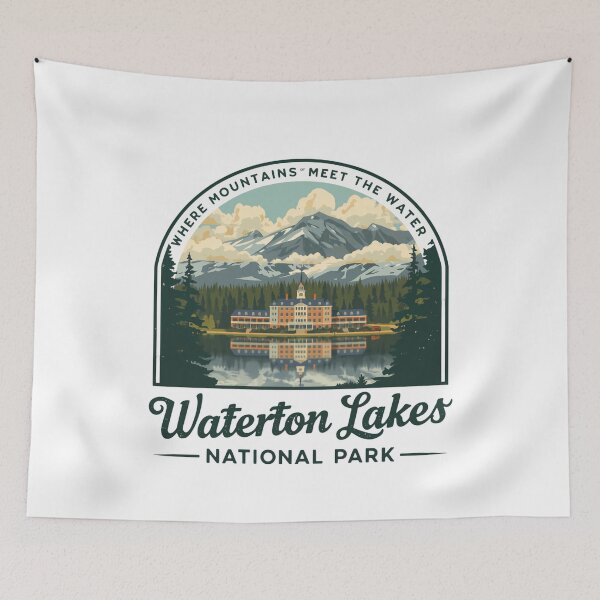 Item preview, Waterton Lakes National Park Where Mountains Meet The Water Travel Vacation Souvenir Outdoor Explorer designed and sold by JonesFlora2025.