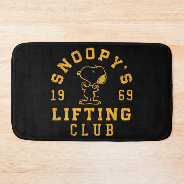 Item preview, Yellow Cartoon Dog Lifting Club Retro Gym Workout Design designed and sold by Chives-Sor.