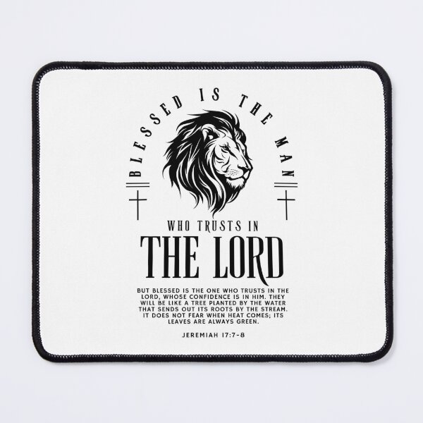 Item preview, Blessed Is The Man Who Trusts In The Lord Christian Lion Bible Verse Apparel designed and sold by phoebelevine.