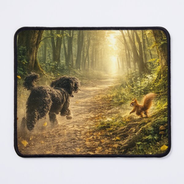 Item preview, Woodland Adventure Dog Print | Magical Forest Animal Wall Art | Nature Lover Decor designed and sold by Hookesmode.