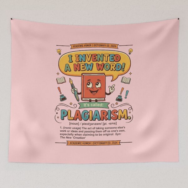 Item preview, I Invented A New Word Plagiarism Funny Dictionary Joke Cartoon Design Gift For Teachers Students And Writers designed and sold by Im-Ara.