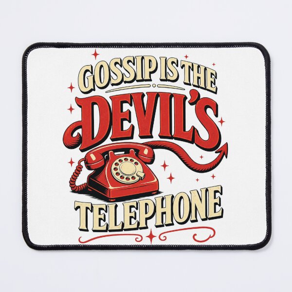 Item preview, Gossip Is The Devil’s Telephone – Vintage Retro Quote T-Shirt designed and sold by P’s stuff.