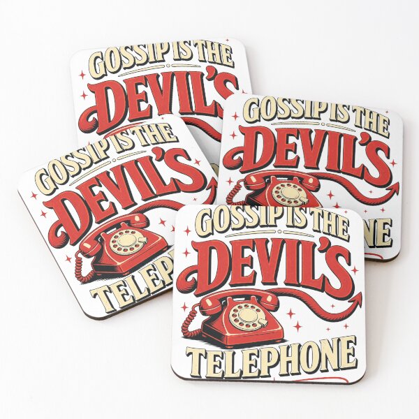 Item preview, Gossip Is The Devil’s Telephone – Vintage Retro Quote T-Shirt designed and sold by P’s stuff.