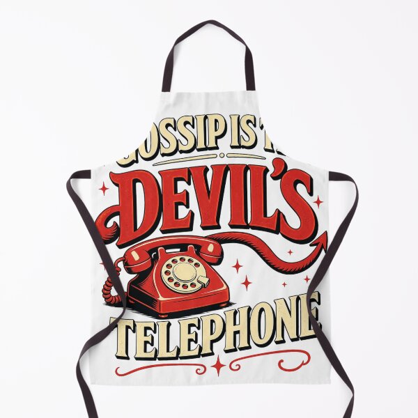 Item preview, Gossip Is The Devil’s Telephone – Vintage Retro Quote T-Shirt designed and sold by P’s stuff.