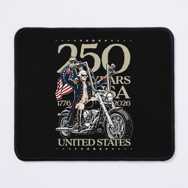 Item preview, 250 Years George Washington Riding A Motorcycle 1776-2026 Patriotic 4th of July designed and sold by phoebelevine.