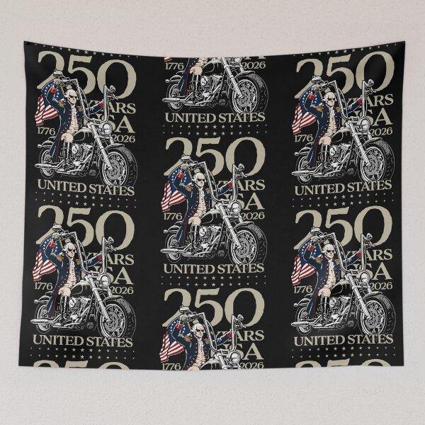 Item preview, 250 Years George Washington Riding A Motorcycle 1776-2026 Patriotic 4th of July designed and sold by phoebelevine.