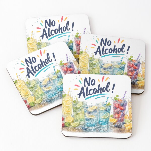 Item preview, No Alcohol Mocktail Bar Print | Colorful Non-Alcoholic Cocktail Wall Art | Sober Lifestyle Decor designed and sold by Hookesmode.