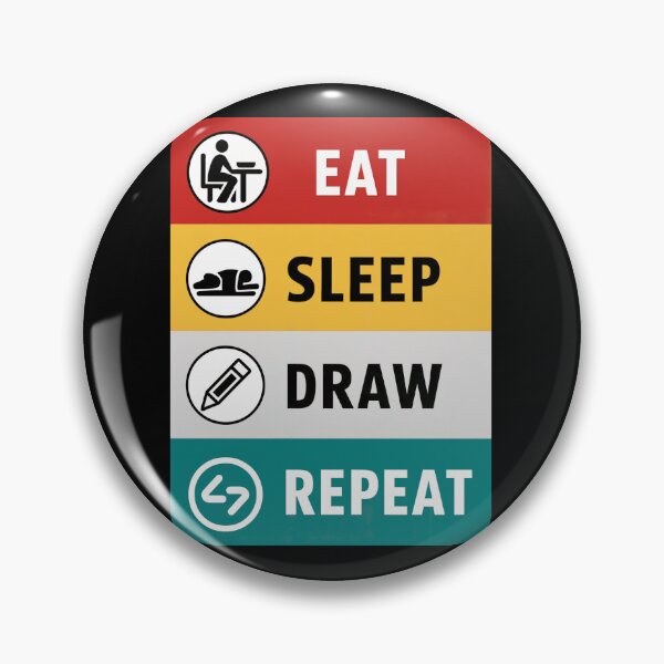 Item preview, Eat Sleep Draw Repeat designed and sold by SiarheiYur.