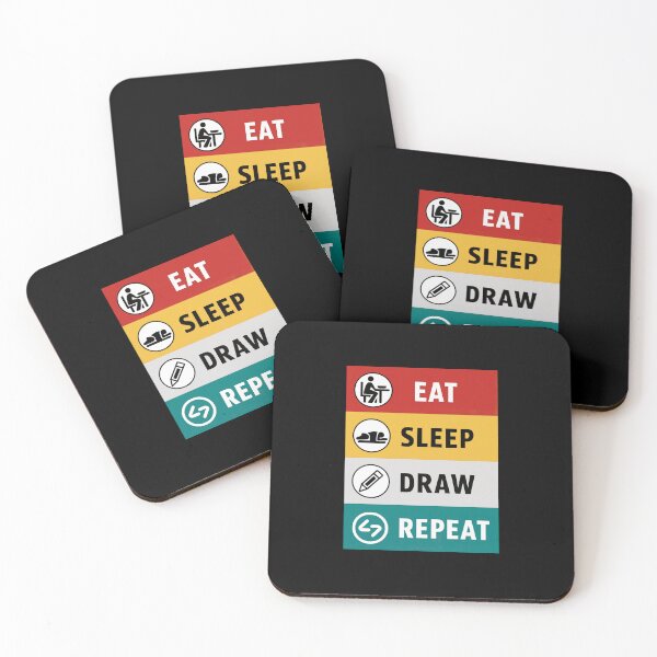 Item preview, Eat Sleep Draw Repeat designed and sold by SiarheiYur.
