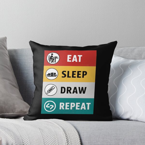 Item preview, Eat Sleep Draw Repeat designed and sold by SiarheiYur.