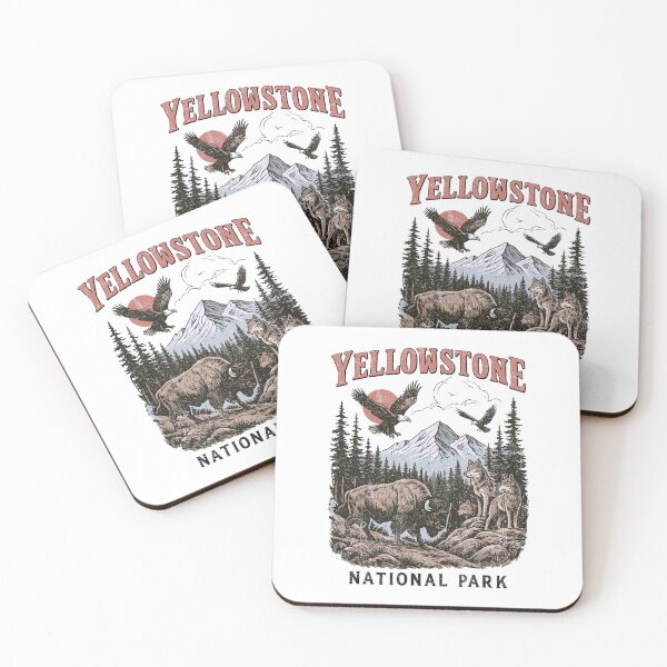 Item preview, Yellowstone National Park Wildlife Mountain Vintage Nature designed and sold by phoebelevine.