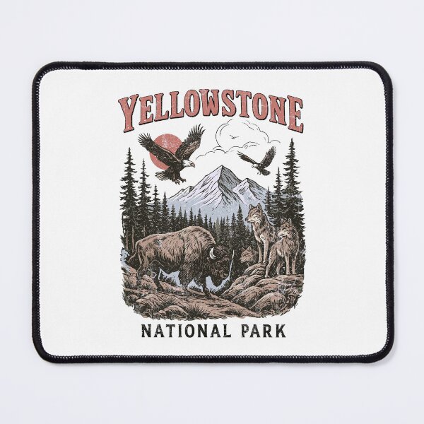 Item preview, Yellowstone National Park Wildlife Mountain Vintage Nature designed and sold by phoebelevine.
