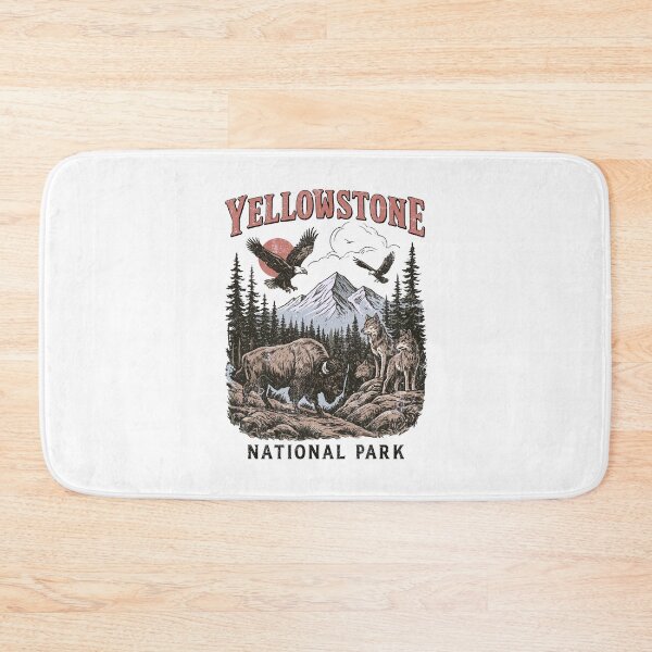 Item preview, Yellowstone National Park Wildlife Mountain Vintage Nature designed and sold by phoebelevine.