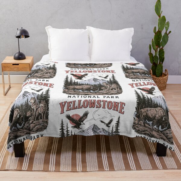 Item preview, Yellowstone National Park Wildlife Mountain Vintage Nature designed and sold by phoebelevine.