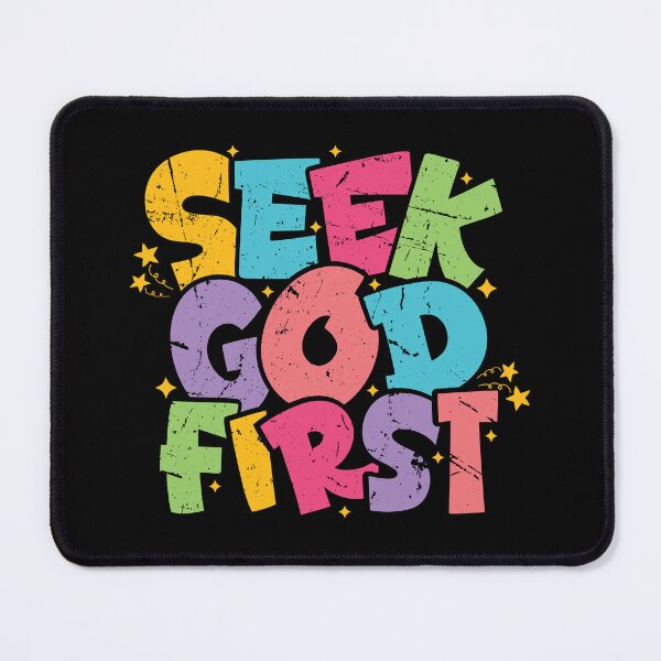 Item preview, Seek God First – Christian Typography  designed and sold by Verse & Vibes.